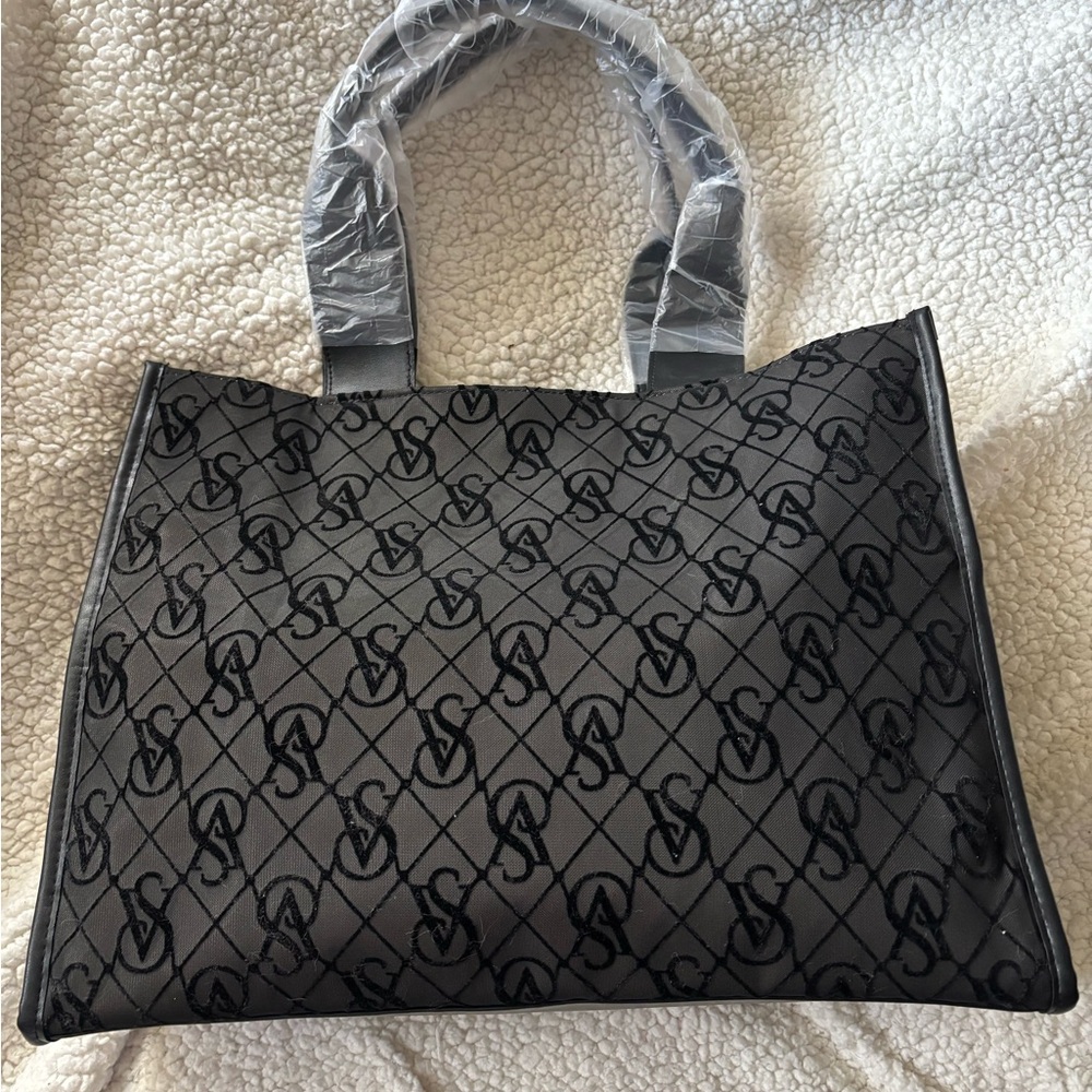 Victoria's Secret Black Monogram Tote